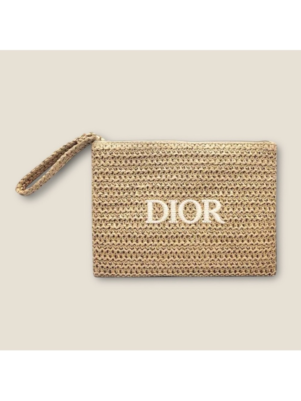 Dior Beauty Raffia Woven Pouch Wristlet — Summer 2025 Release NEW IN BOX✨